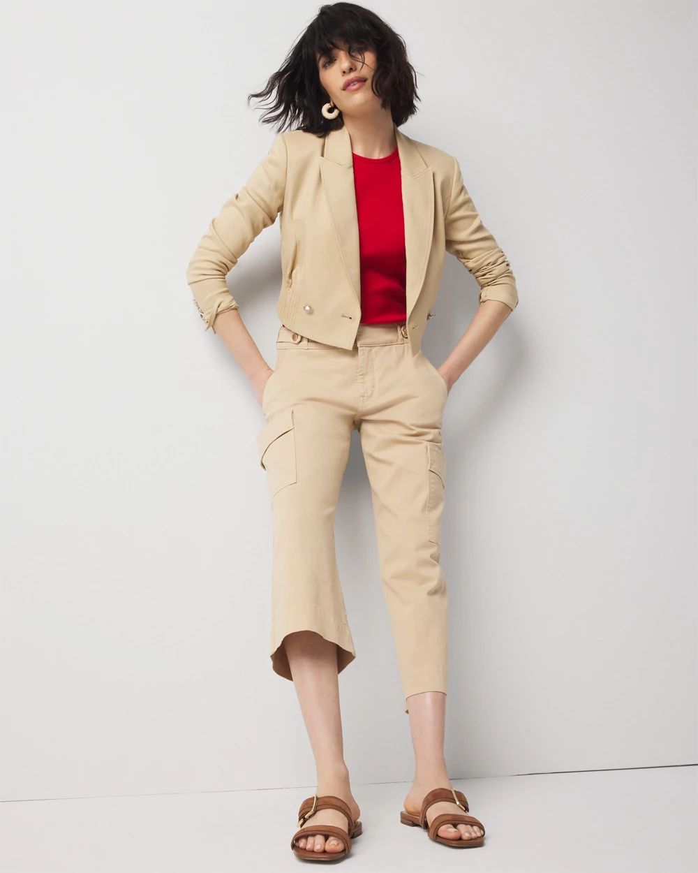パンツ LAD MUSICIAN Cropped Wide Cargo Pants 44 LAD MUSICIAN - Cropped Cargo Pants | fakejam
